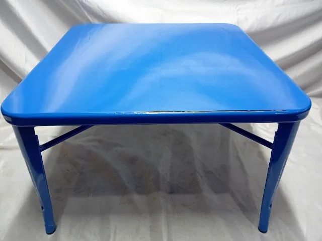 Mesa Infantil Design Tolix Metal Azul - Foto 4
