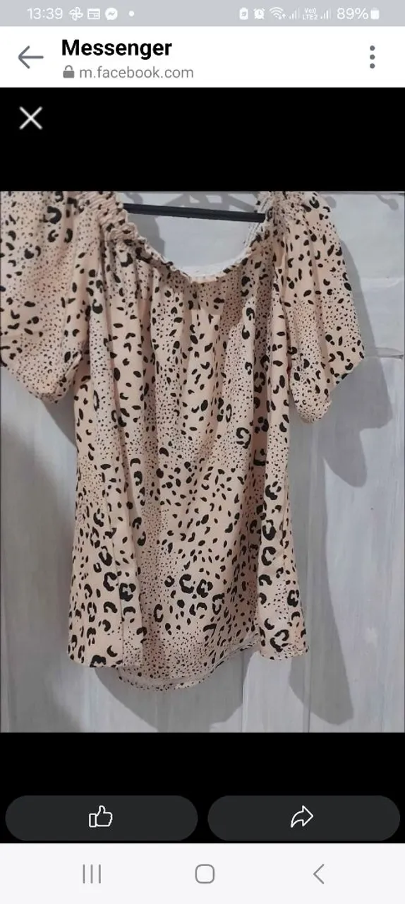 Blusa Animal Print Ombro a Ombro