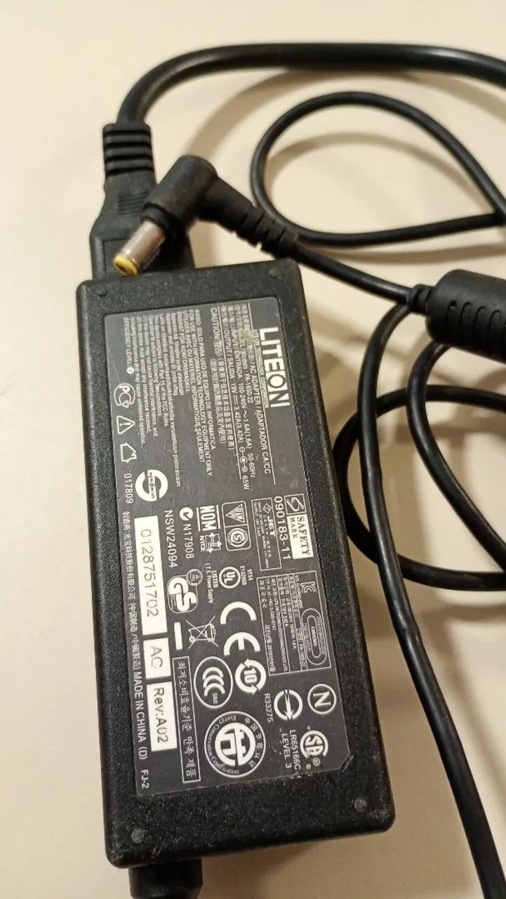 Carregador Notebook Acer 50 reais para vim buscar ok  - Foto 2