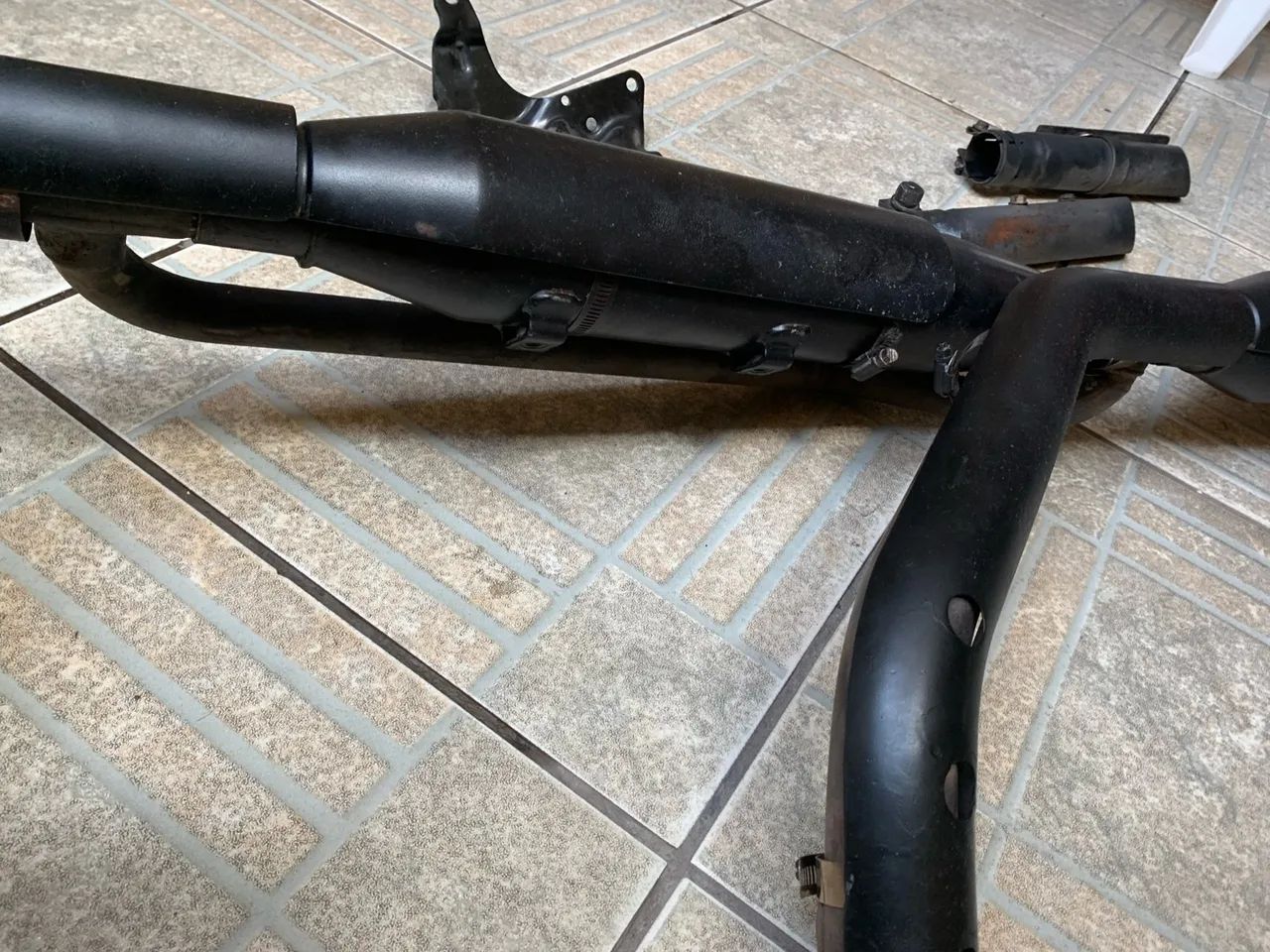 Escapamento para moto harley davidson 883 e 1200 e um par de ponteiras  - Foto 3