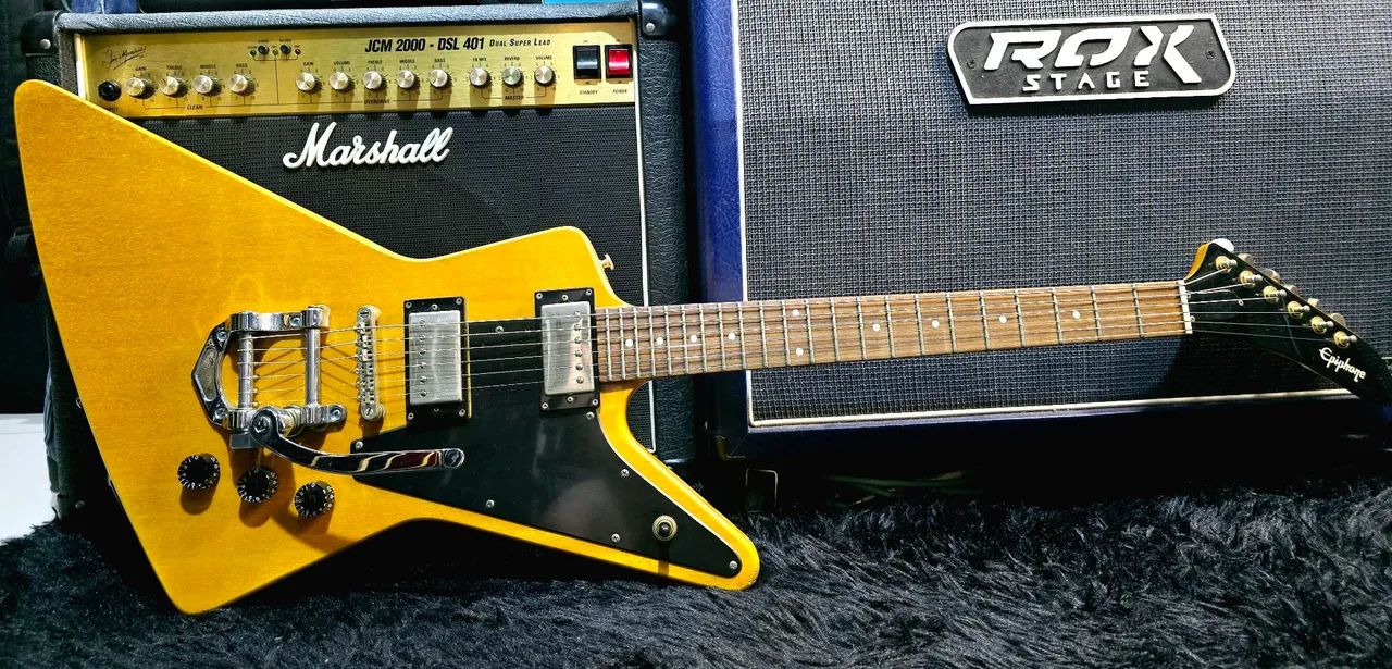 epiphone explorer korina /ñ Gibson les paul sg p90 prs