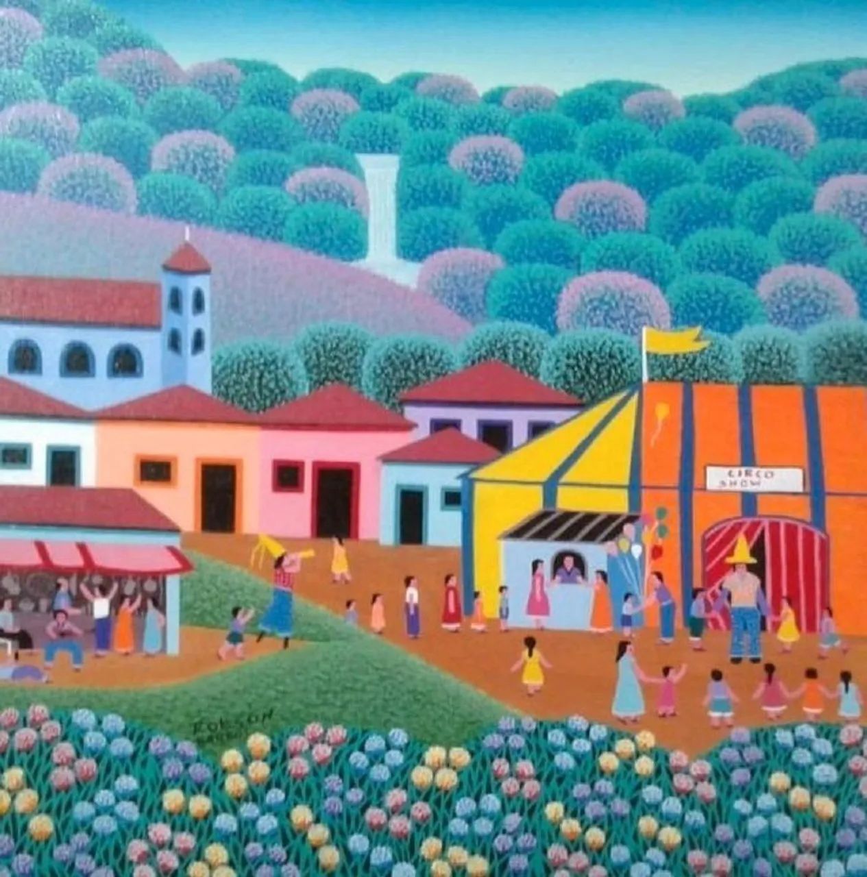 Robson barros tema circo medida 50x40 