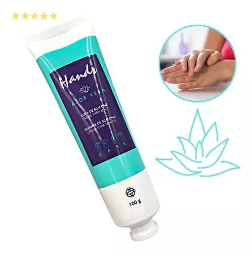 Luva De Silicone Aloe Vera Hands Hinode - Foto 5