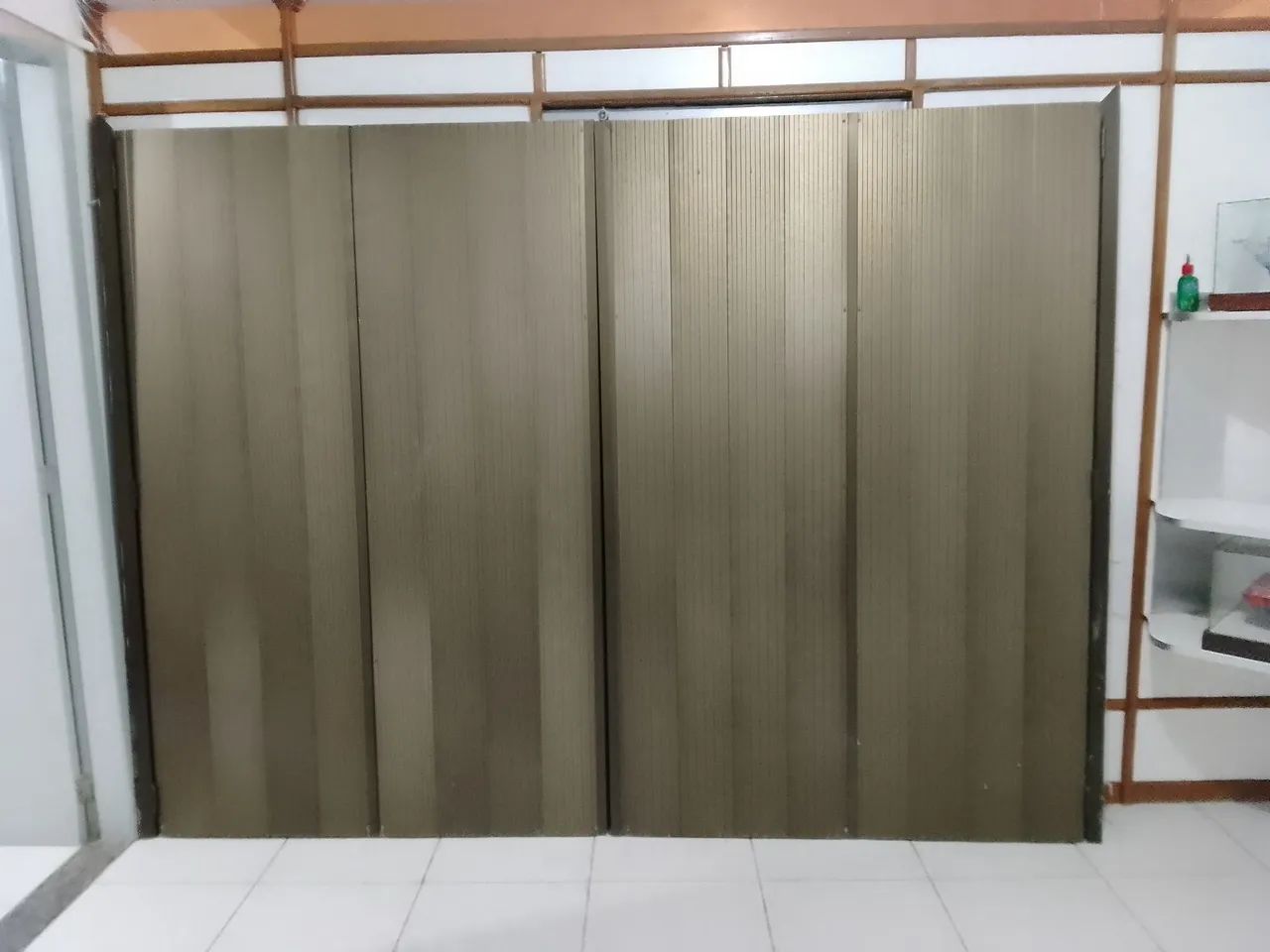 1 Portas de alumínio para garagem (cor bronze)
