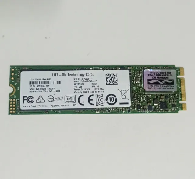 SSD M.2 256gb Sata Hp Lite On CV3-8D256