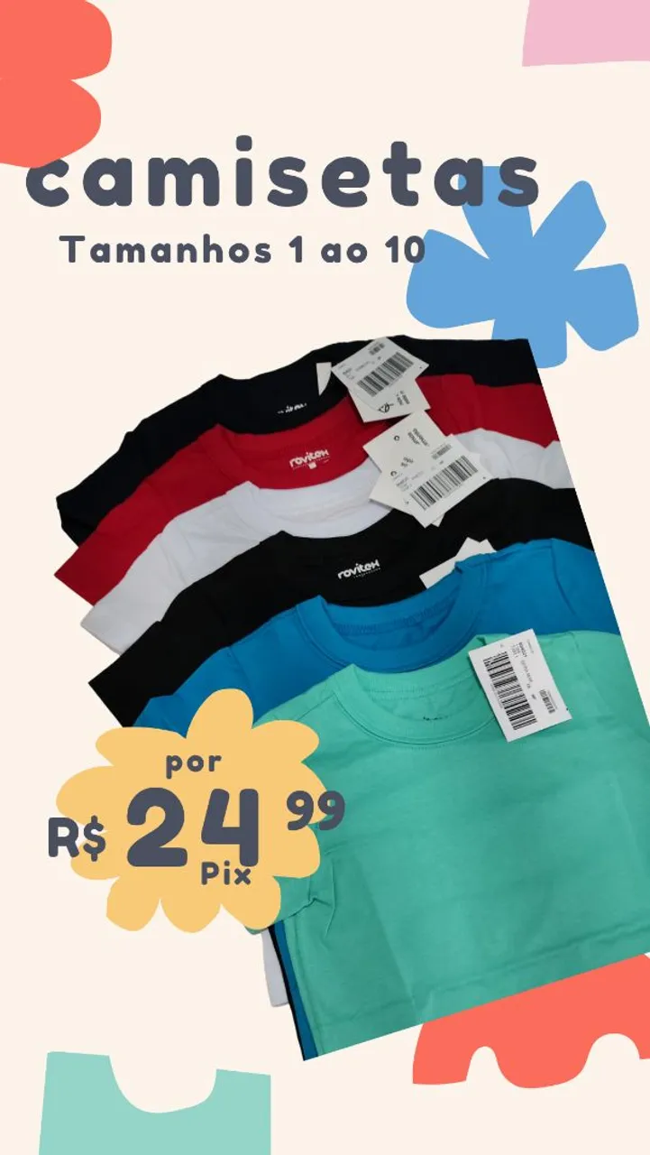 Camisetas infantil masculino