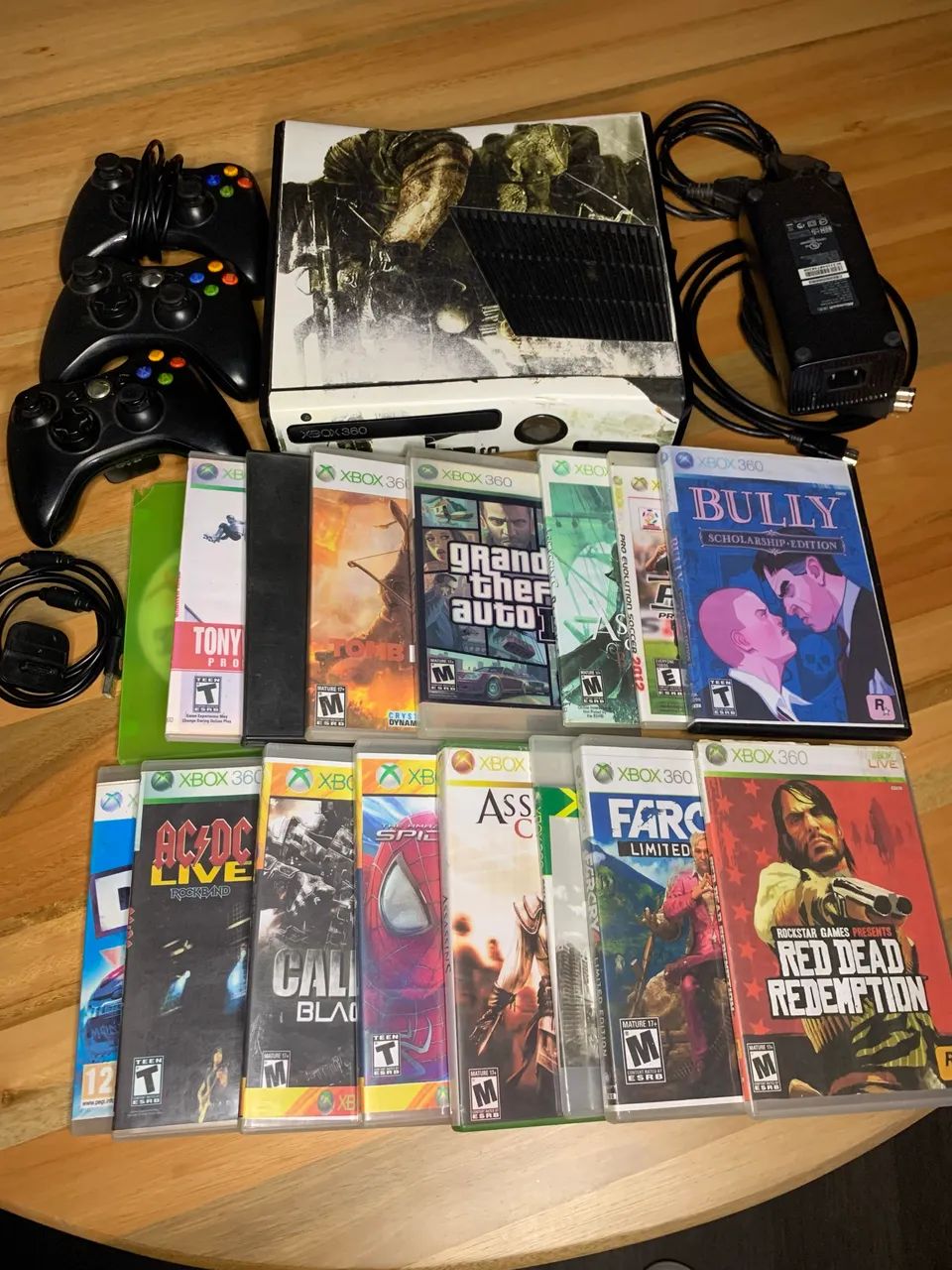 XBOX 360 DESBLOQUEADO CONTROLES 20 JOGOS FUNCIONANDO