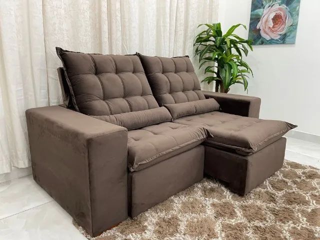 Sofá Retrátil Reclinável Small 2.00m Produto Novo Entrega Rápida - Foto 5