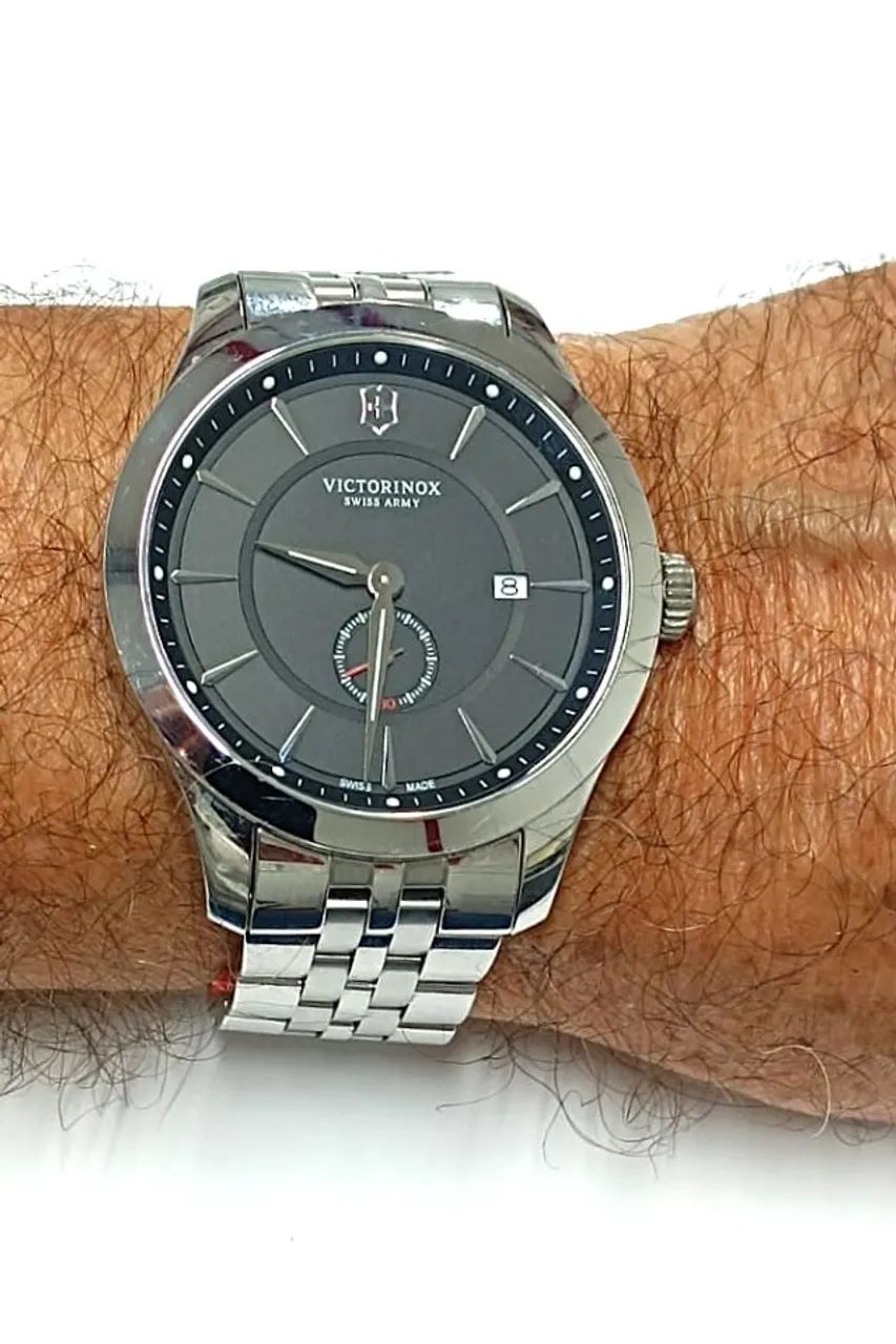 ロッチ Relógio Victorinox Swiss Army Alliance Preto Original Aço Inox