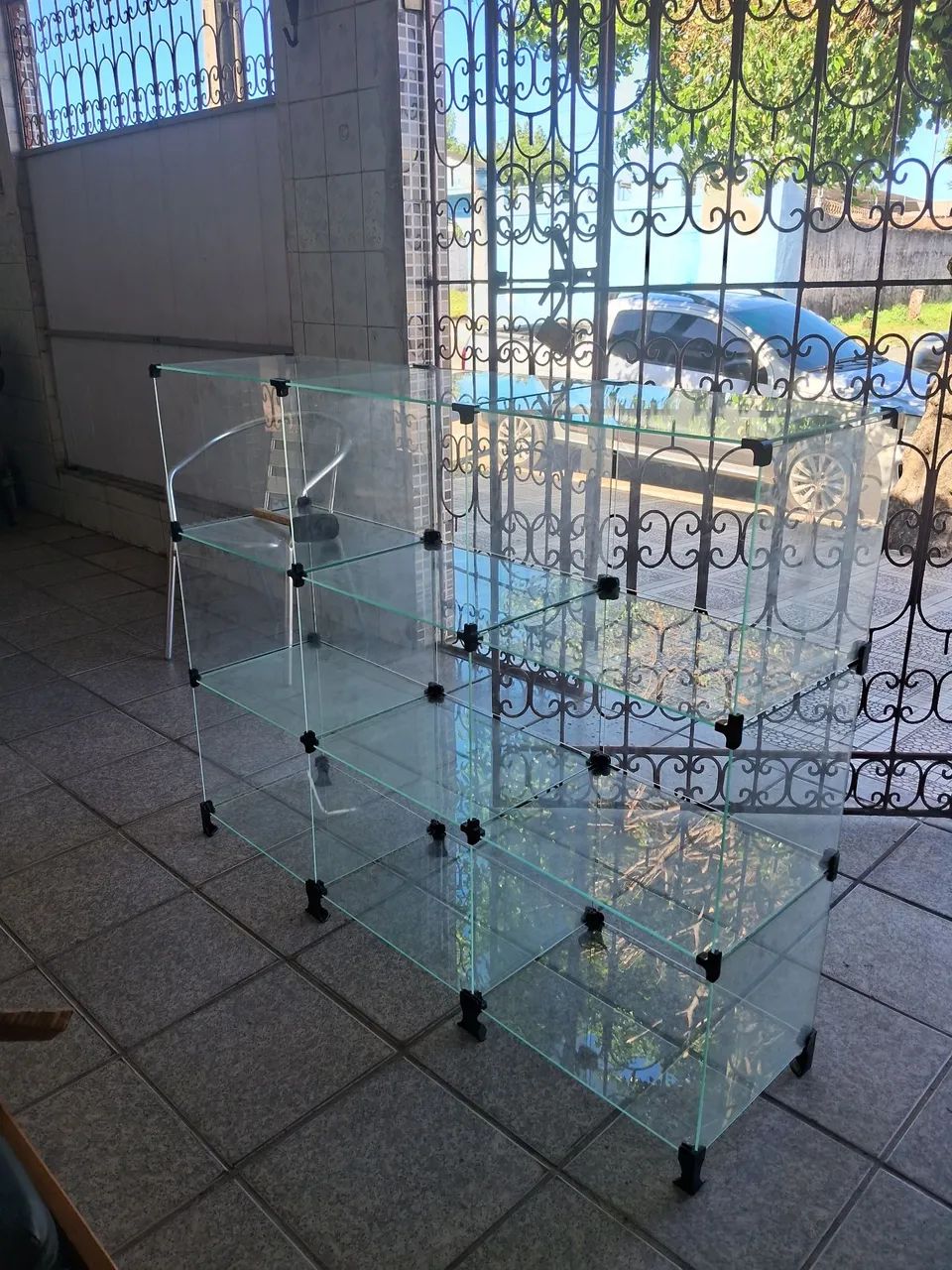 Promoção Balcão de vidro expositor para lojas 