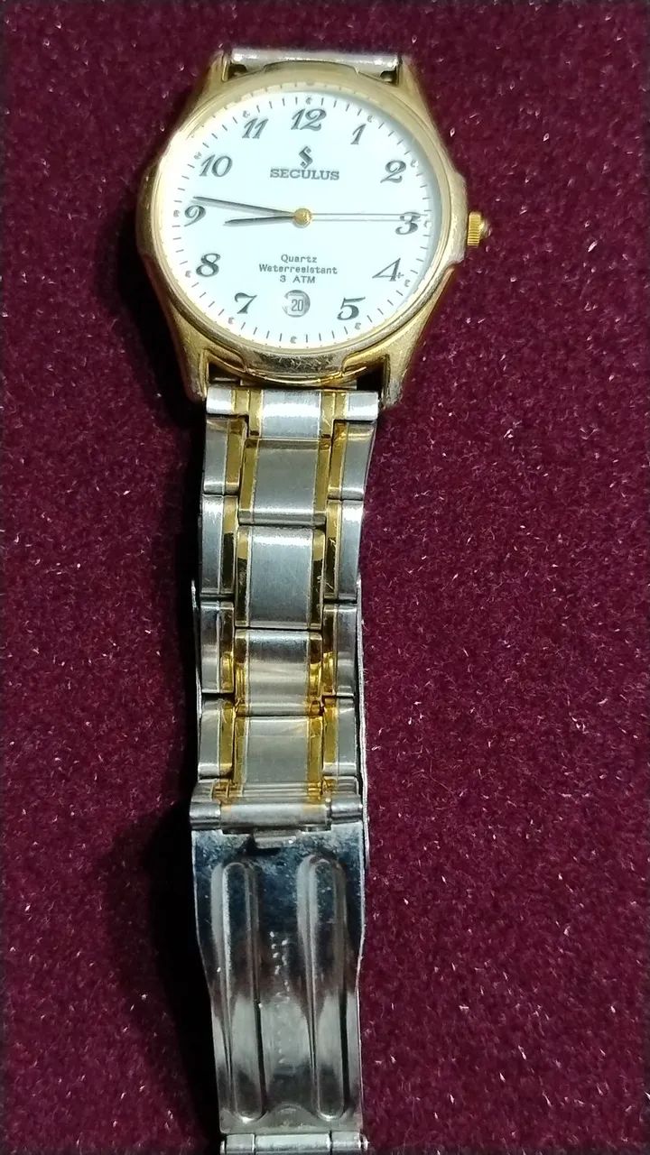 Relógio Seculus Quartz Dourado - Foto 2