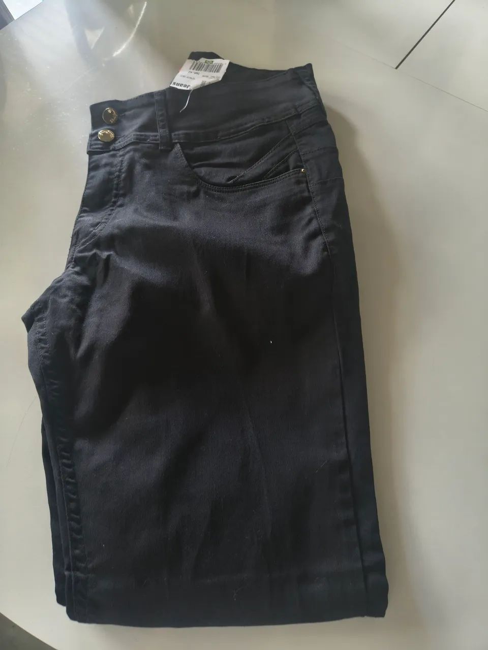 Kit 3Calça jeans 2 pretas 1 branca - Foto 2