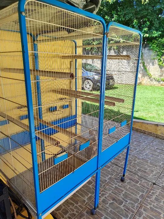 Gaiola para pássaros grande, duas divisórias - Foto 3
