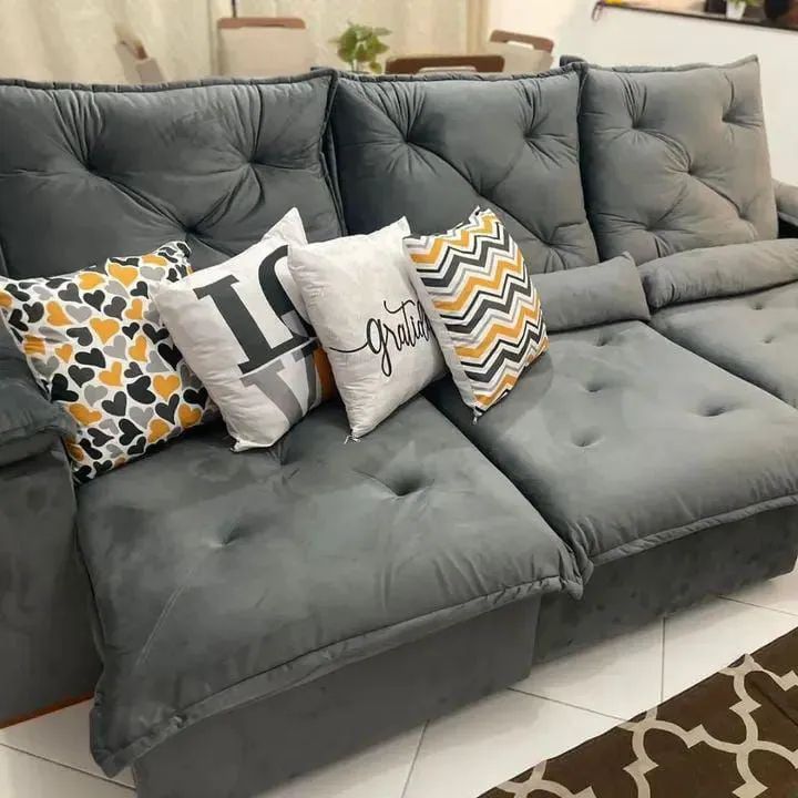 Luxuoso sofá retrátil e Reclinável 2.70m !! Promoção 