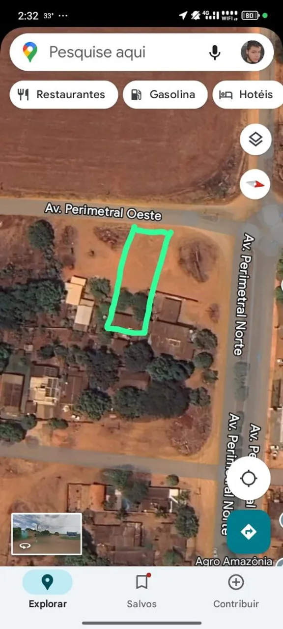 Terreno com casa nos fundos