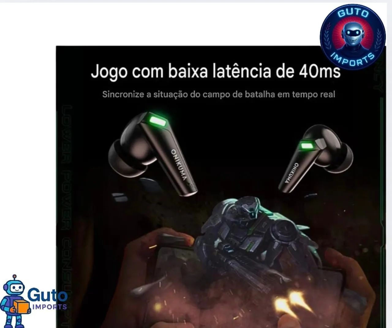 Fone bluetooth onikuma t308 tws - Foto 4