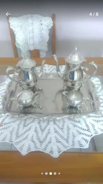 Baixei - Conjunto de café e chá em prata 