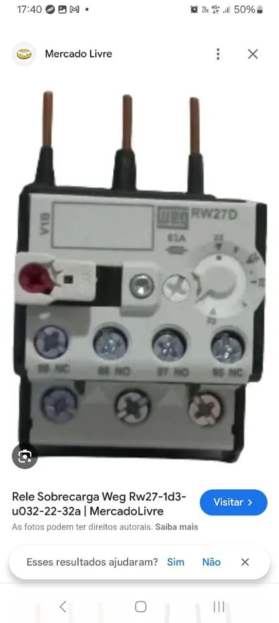 Rele Sobrecarga Weg Rw27-1d3- u032-22-32a 