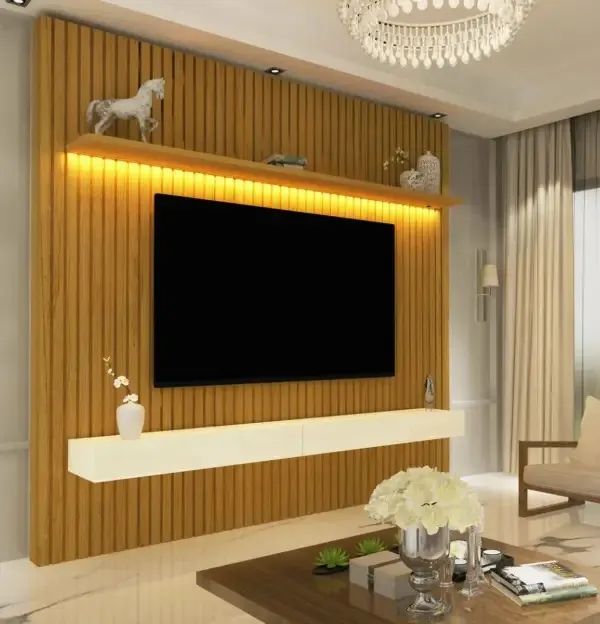 Painel Ripado 1.85cm paraq TV 70 polegadas