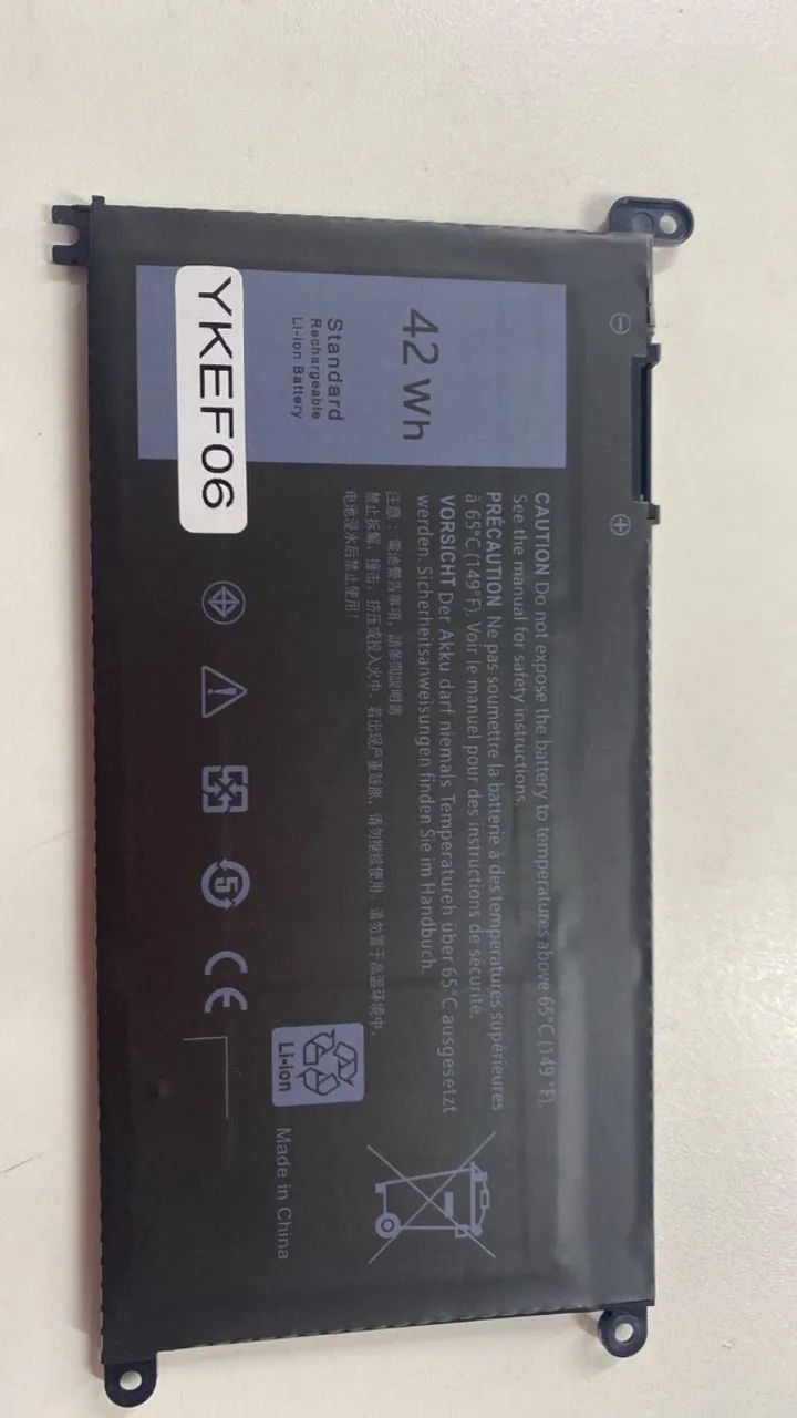 Bateria compativel  Dell  YKEF06 42Wh 11.4V - Compatível com Inspiron e Vostro