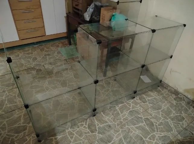 Balcão de vidro para comércio 