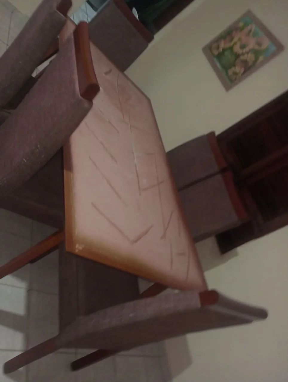 Mesa 6 cadeiras sem tampo de vidro. - Foto 4