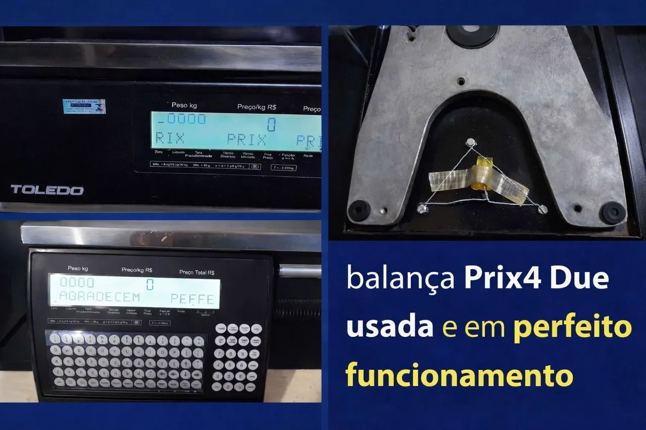 Balança prix4 due 30kg, usada em perfeito estado ,, com lacre original Toledo