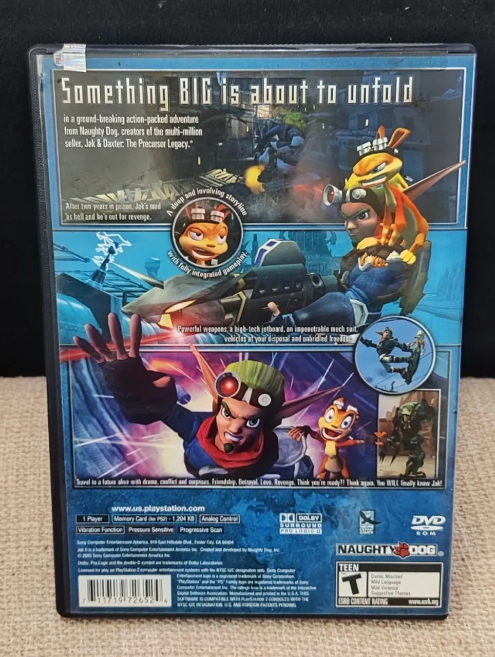 Jak II - PS2 - Original e Completo (Black Label) - Naughty Dog