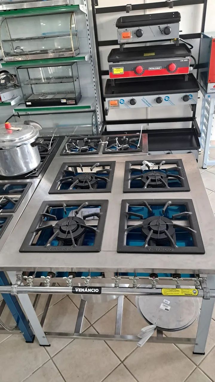 Ac fogão inox 4 bocas 40x40 Venâncio 