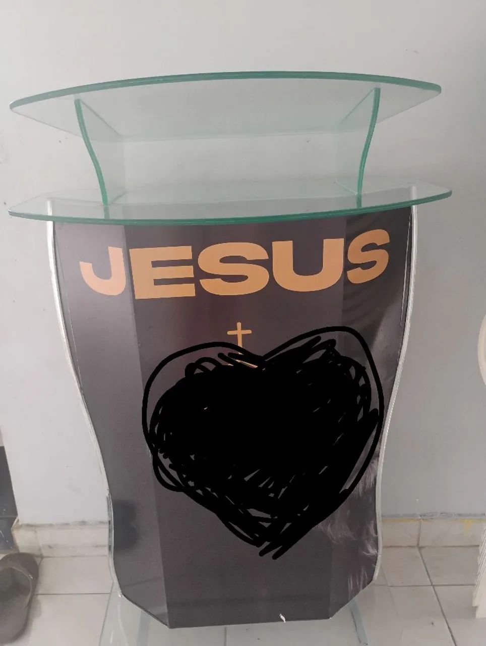 Púlpito em vidro Altar Igreja 