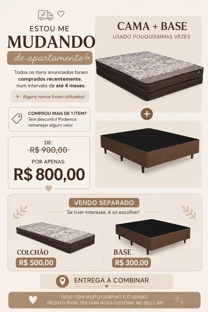 Cama de casal NOVA 