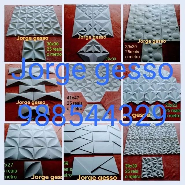 placas em gesso 3D * - Foto 3