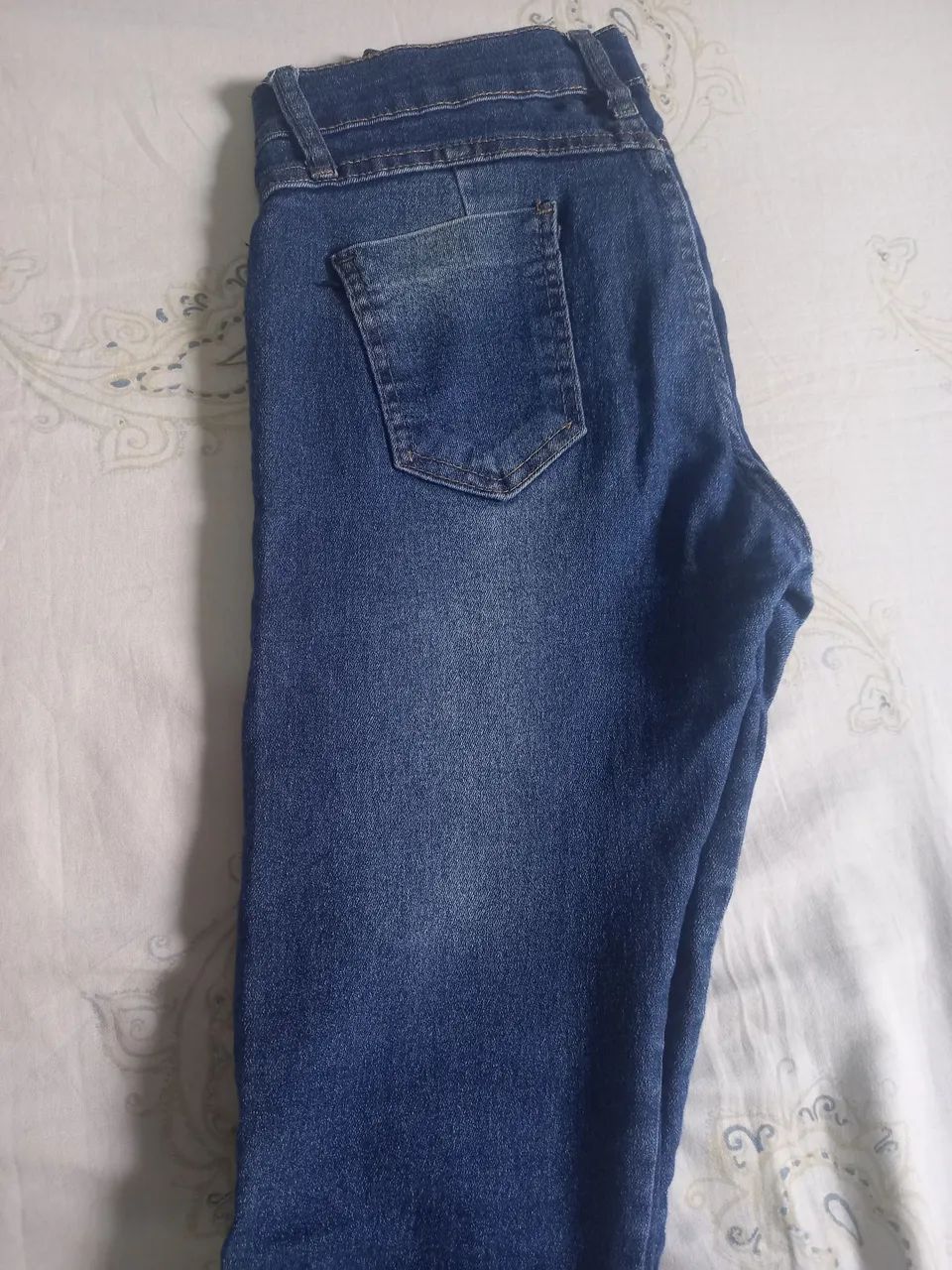 Calça jeans com elastano feminina tamanho 14 - Foto 4