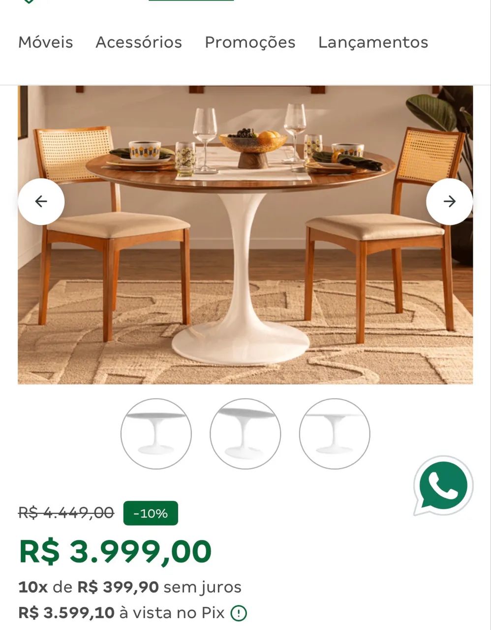 Base de mesa oval tok stok saarinie  - Foto 2