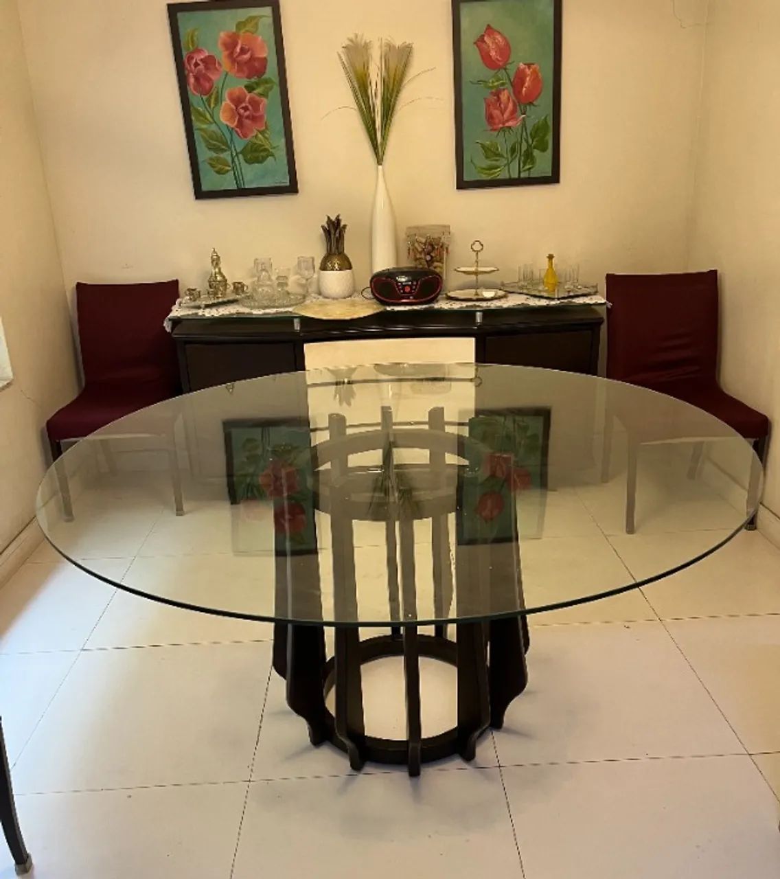 Mesa de vidro redonda - Foto 2