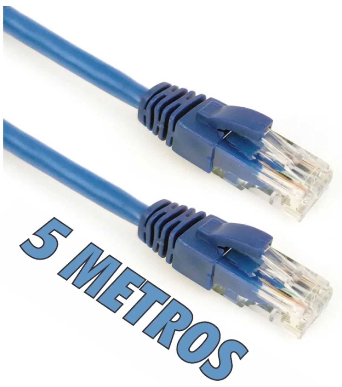 CABO DE REDE CAT5E 5 METROS PLUSCABLE PC-ETHU50BL - Foto 2