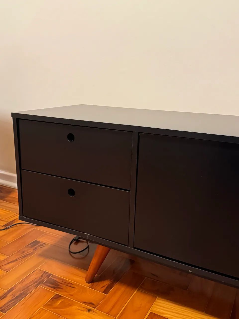 Rack Retrô Weimar Preto 162 cm - Foto 2
