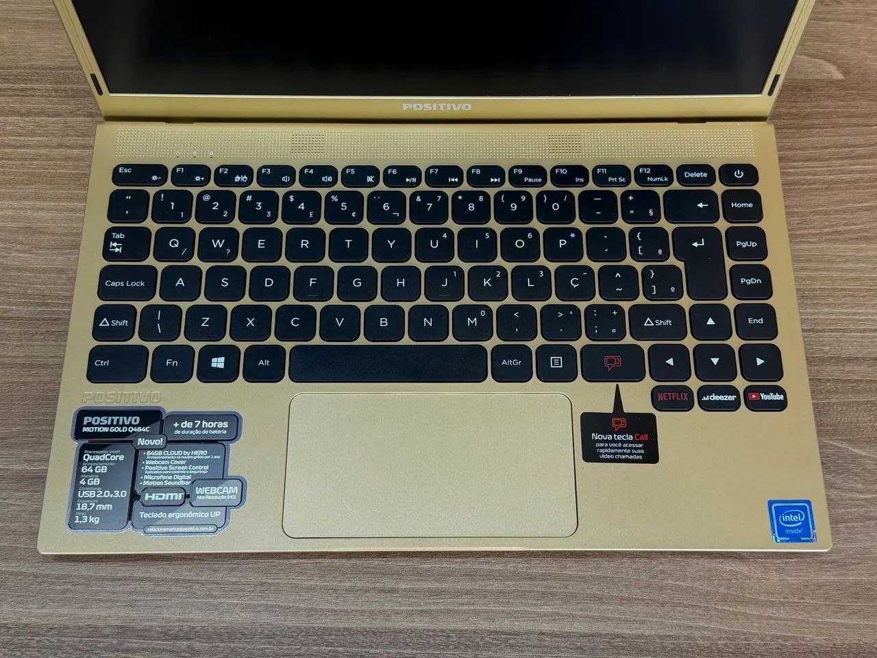 Notebook Positivo Motion Gold 14" Slim Leve - 4GB RAM / 64GB - Foto 4