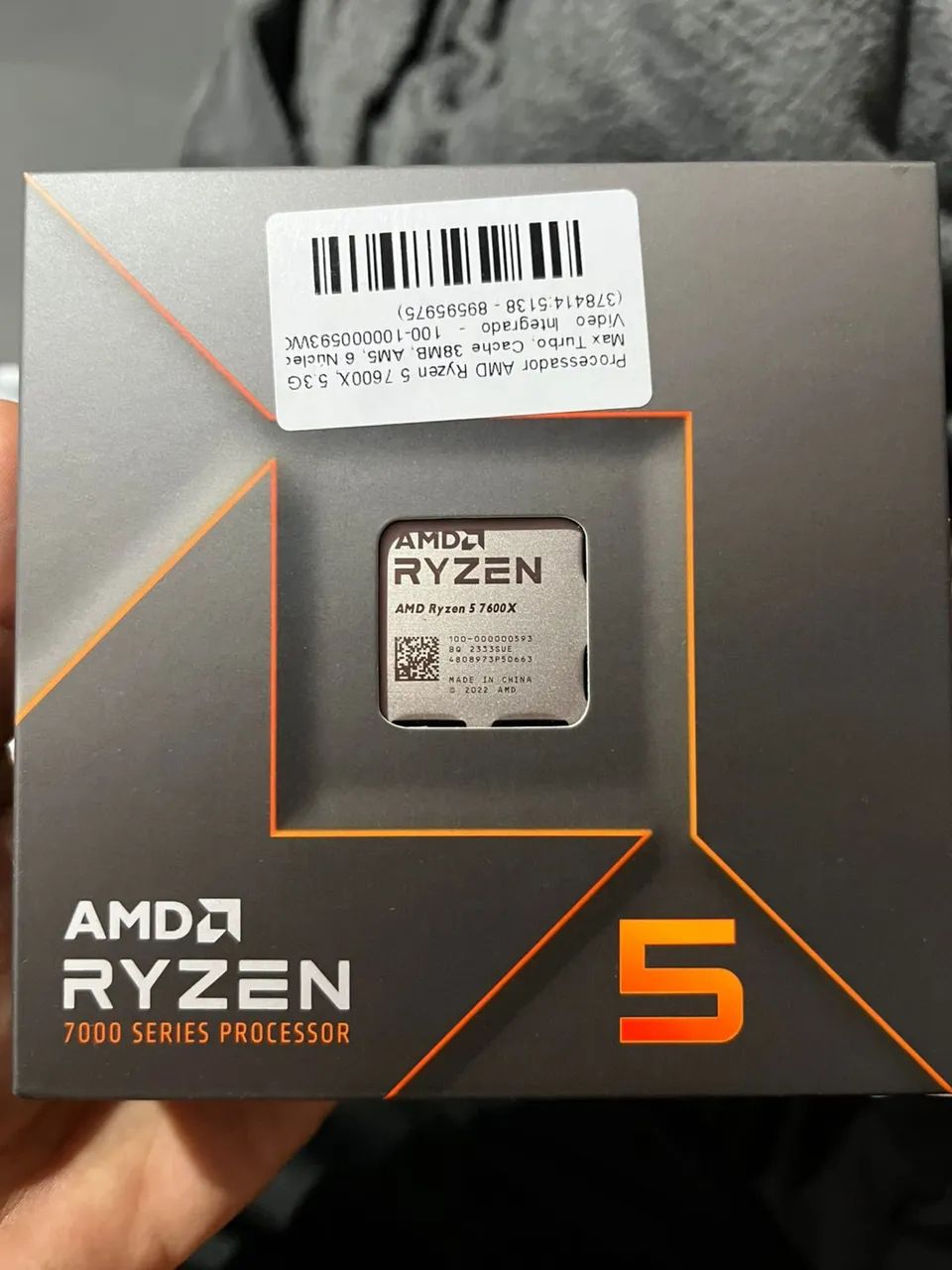 Processador AMD Ryzen 5 7600X, 5.3GHz Max Turbo, Cache 38MB, AM5