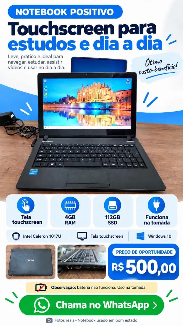 Notebook Positivo Touchscreen