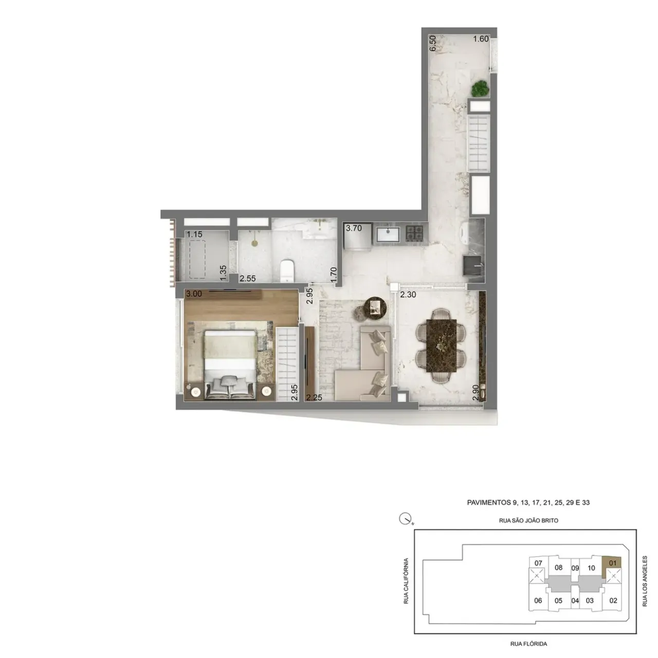 PLANTA 52m²