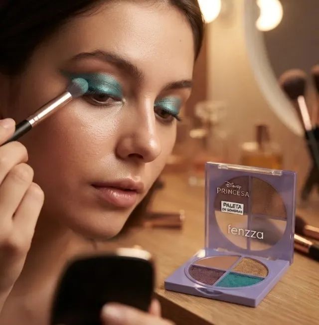 Paleta De Sombras Princesas Disney Fenzza Cor Jasmine - Foto 2