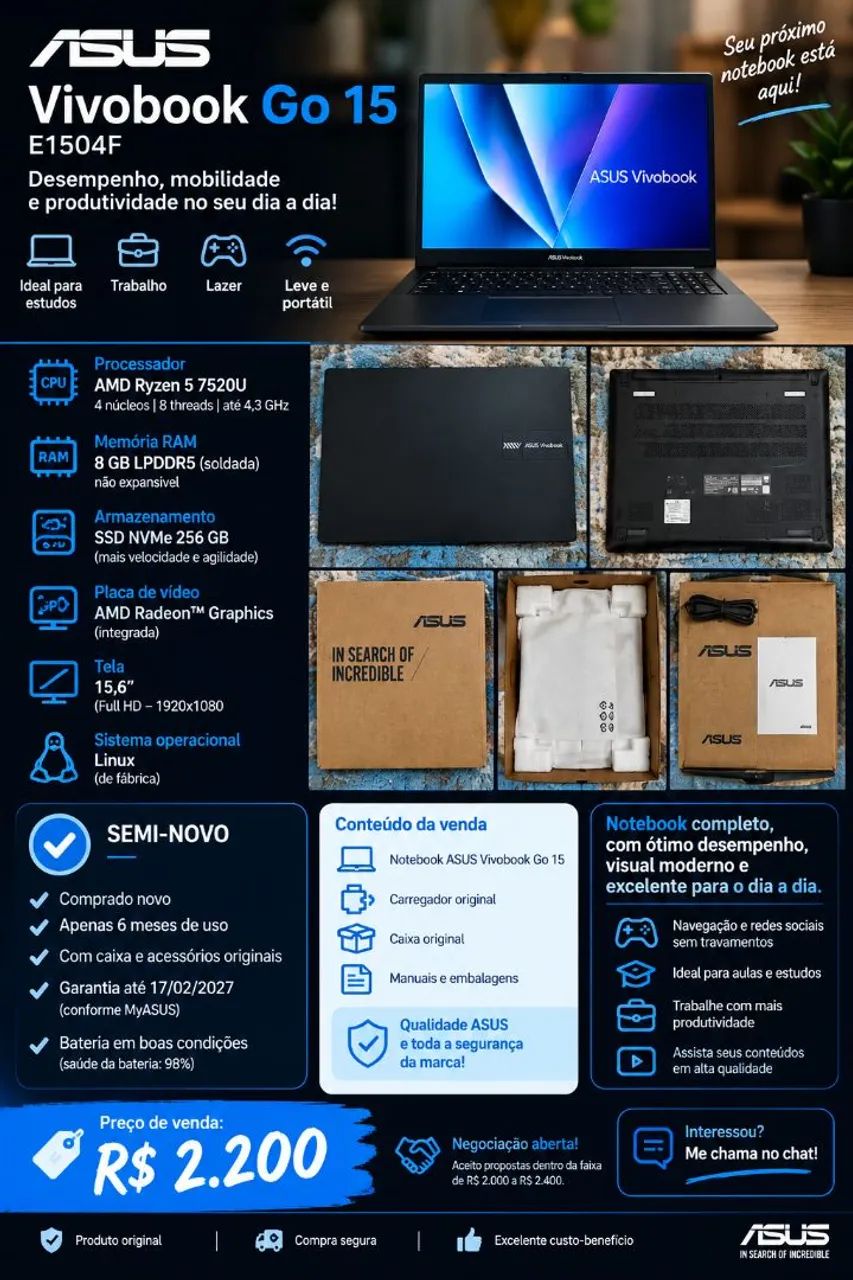Notebook asus 