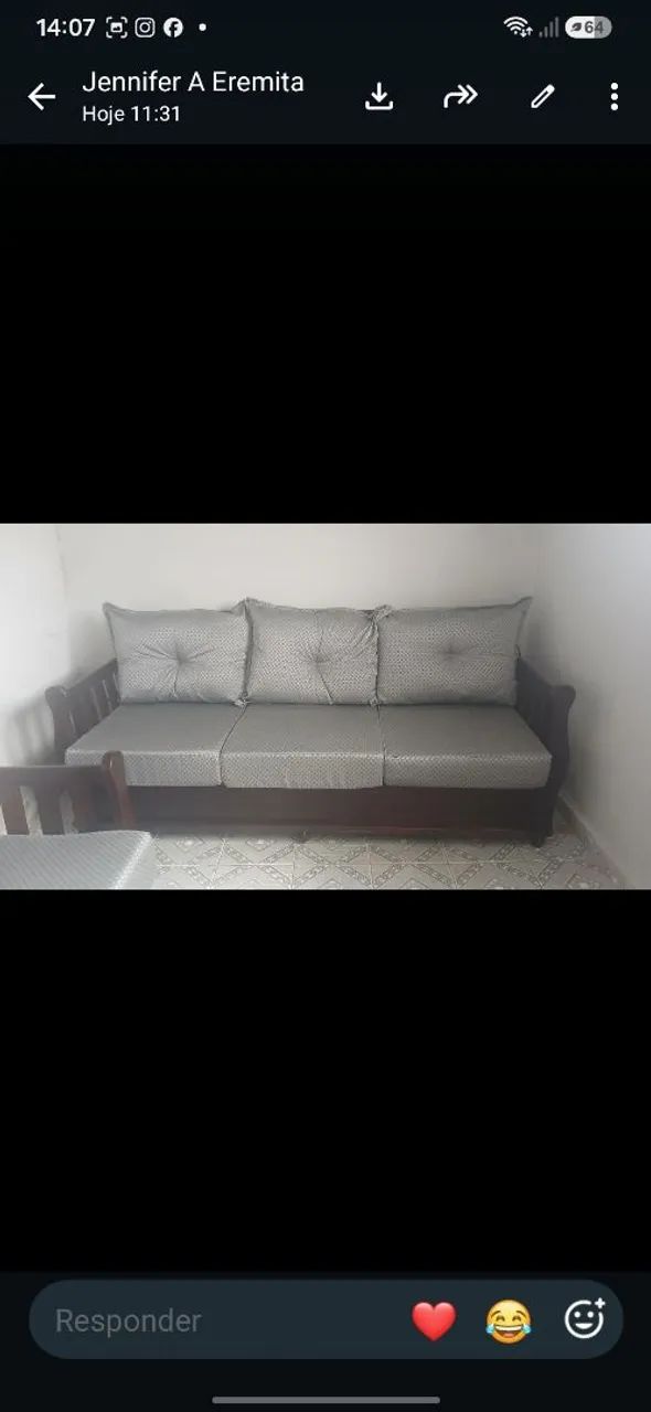 Jogo de sofa antigo de madeira  - Foto 4