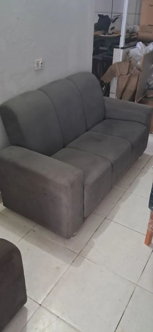 Sofa 3 lugares usado desocupar  - Foto 2