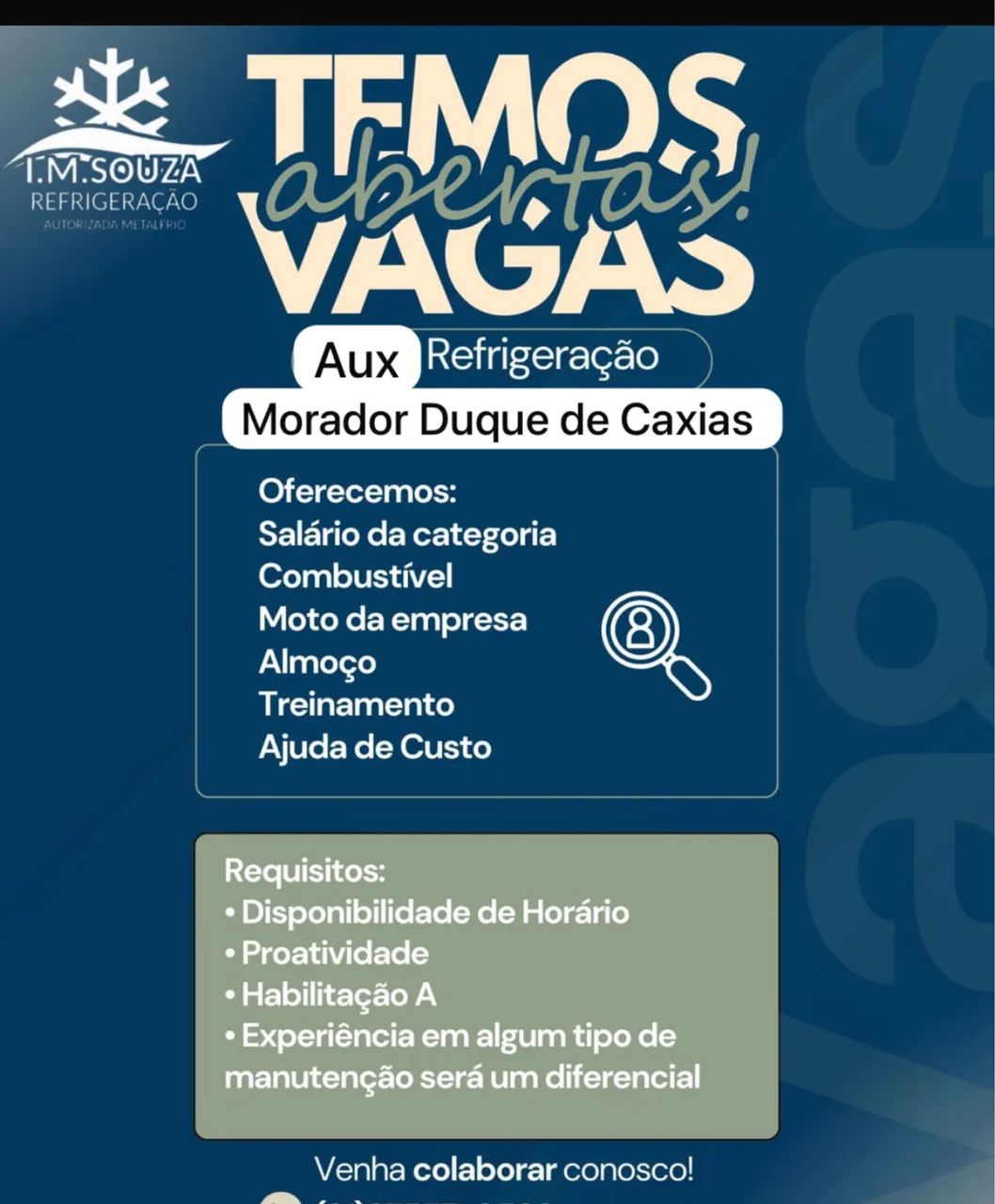 Aprendiz manutenção máquina de Choop ( realizamos treinamento)