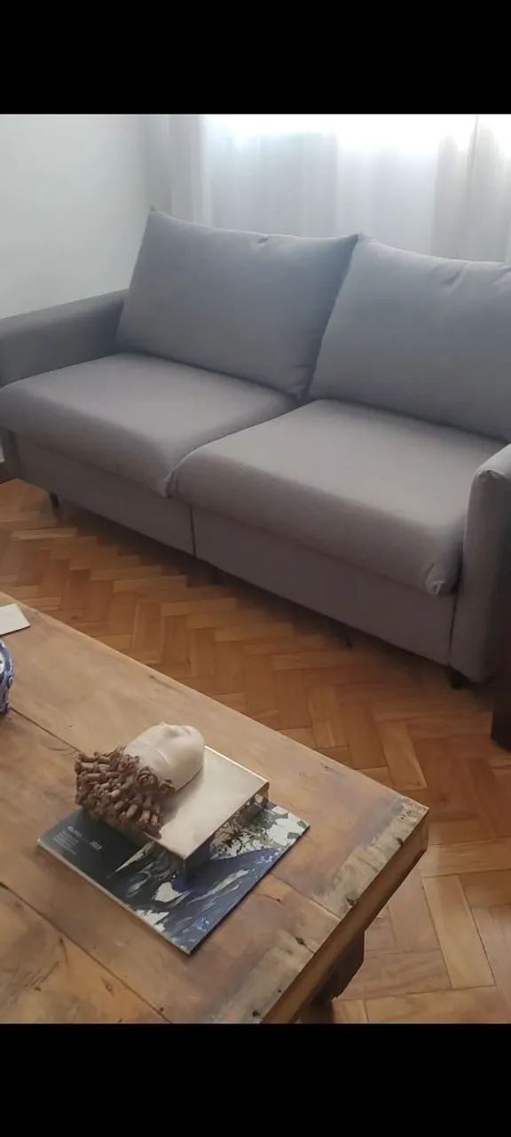 Sofá 3 lugares em linho - Foto 3
