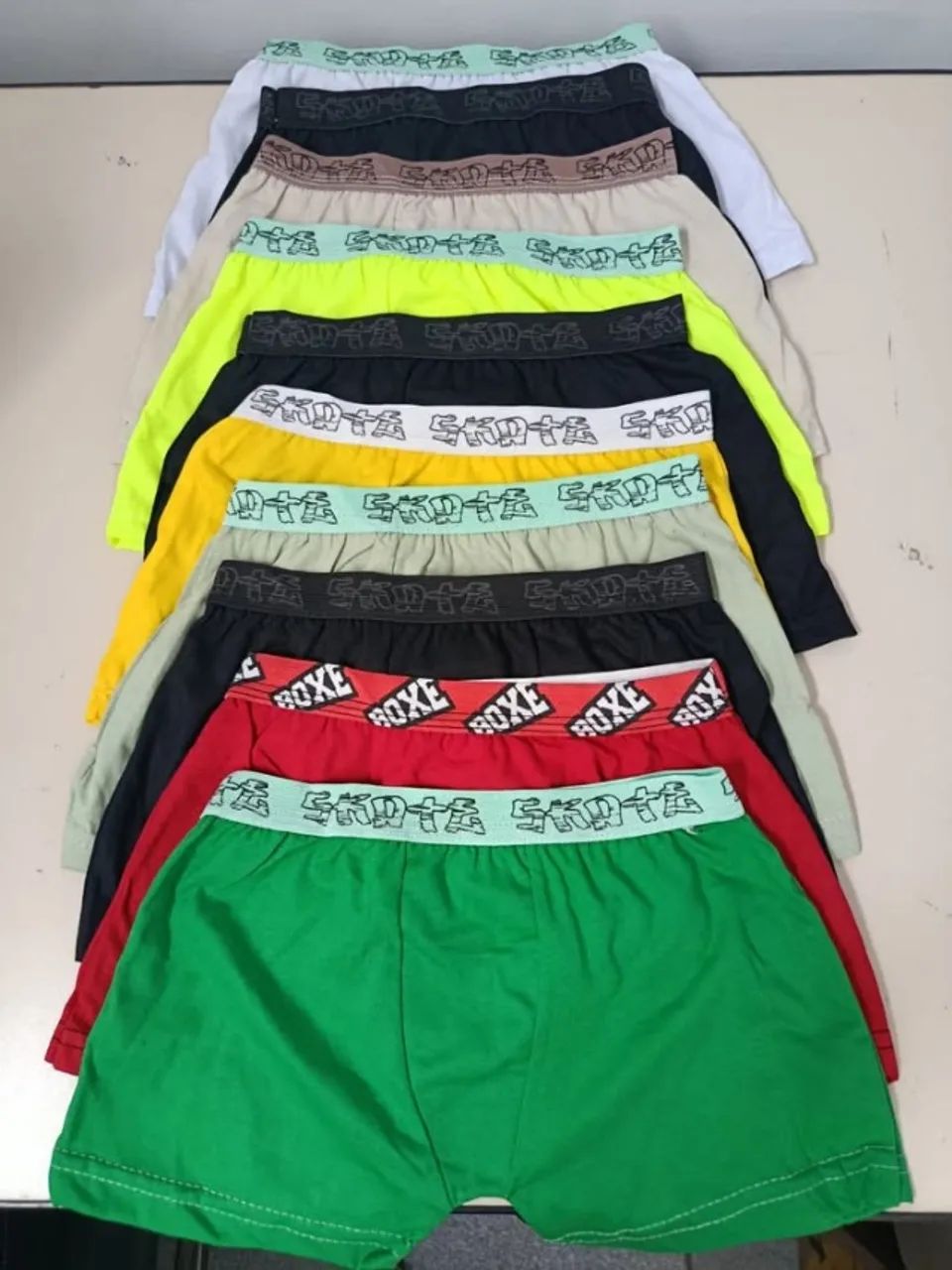 Kit com 10 Cuecas Boxer Box Infantil Estampadas G - Foto 2
