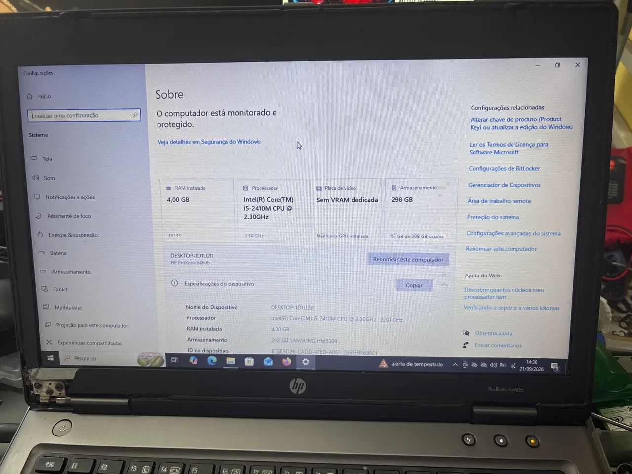 Notebook HP probook i5 - Foto 3