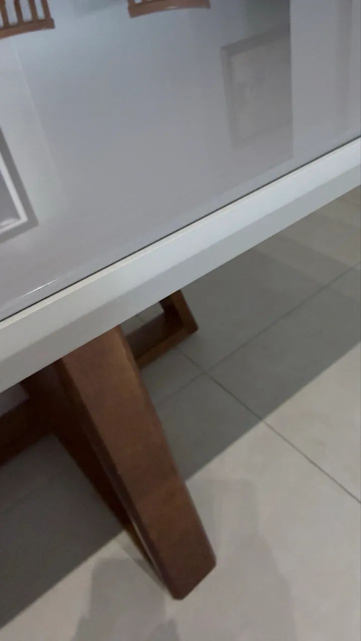 Tampão mesa MDF e vidro temperado 1,40x1,40m - Foto 2